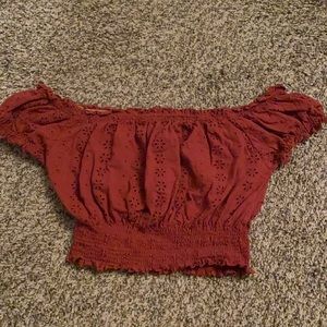 Red crop top